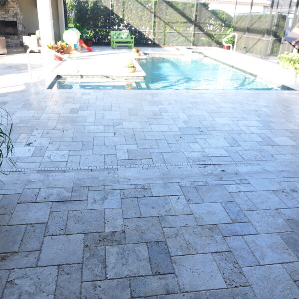 Travertine Paver Cleaning, Repair and Refinishing