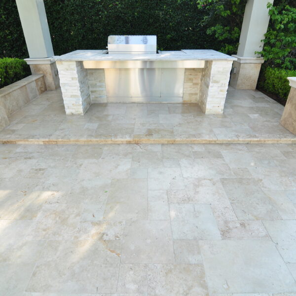 Travertine Paver Cleaning, Repair and Refinishing