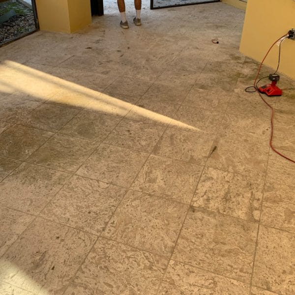 Travertine Paver Cleaning, Repair and Refinishing