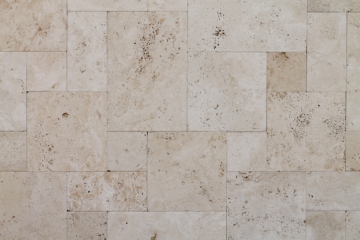 clean travertine pavement